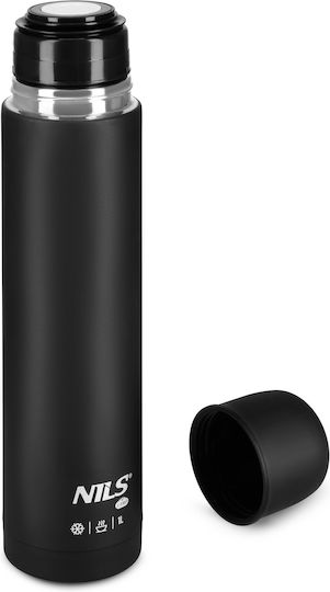 Nils Ποτήρι Θερμός Ανοξείδωτο BPA Free 1lt Black