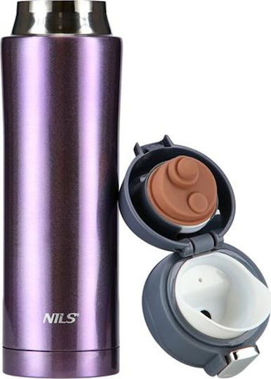Nils Ποτήρι Θερμός Ανοξείδωτο 500ml Purple