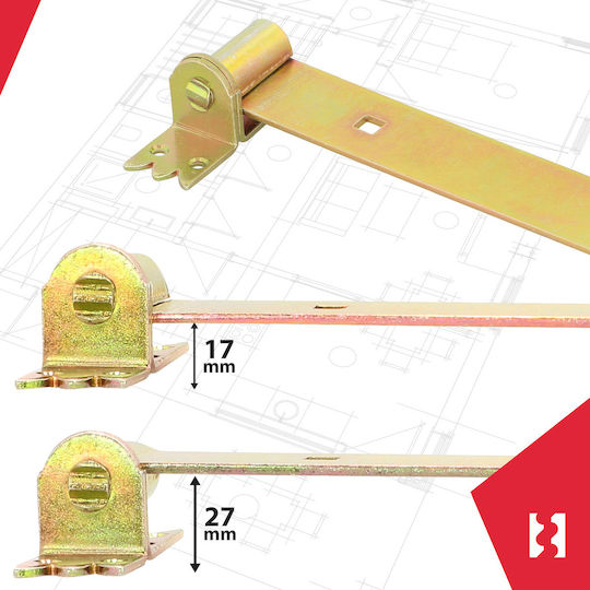 Kotarbau Strap Hinge 300 Mm Gold Galvanized Steel Garage Door Hinge Shutters Gazebo Hinge