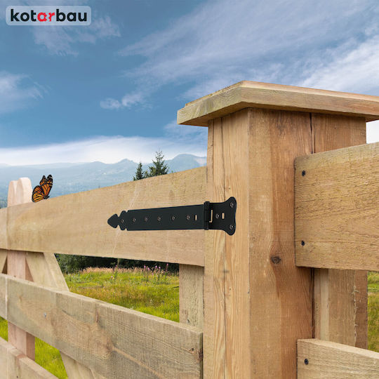 Kotarbau Balcony Hinge Doors Shutters Gates Balcony Steel Black 400 Mm Set 2 Pcs