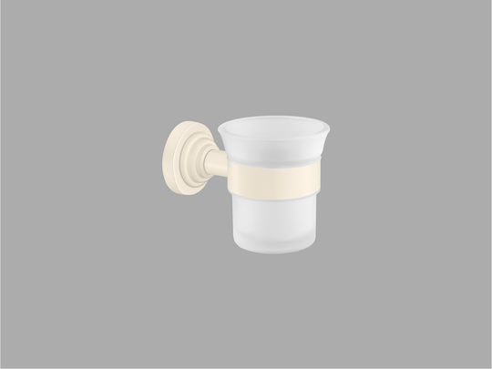 Sanco Vintage 120501-M25 Wall Mounted Glass Gold Cup Holder