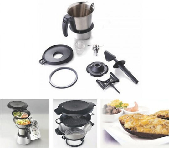 Sirman Mini Cooker Blender Comercial 0.6kW Termomixer Argintiu cu Memorie Internă Recipient 2lt 36x30x29cm