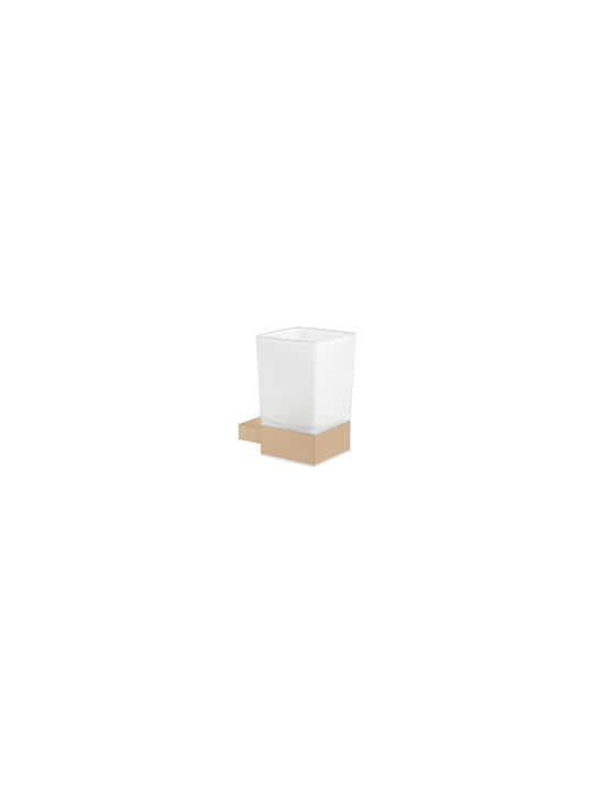 Sanco Monogram Wandmontierte Glas-Getränkehalter Beige