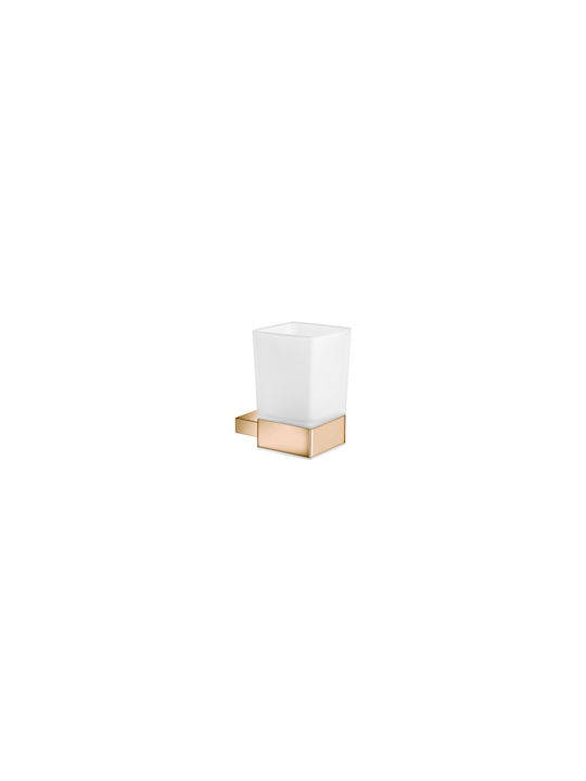 Sanco Monogram Wandmontierte Glas-Getränkehalter Beige