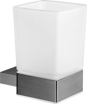 Sanco Monogram 120401-M102 Wall Mounted Glass Beige Cup Holder