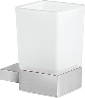 Sanco Monogram 120401-M102 Wall Mounted Glass Beige Cup Holder
