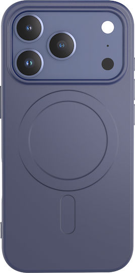 Bigben Husa Iphone 17 Pro Compatibil Cu Magsafe Din Silicon Moale Cu Finisaj Soft Touch Albastru Închis