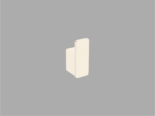 Sanco Agora Άγκιστρο Μπάνιου Μονό με Βίδες ​3.5x6.5cm Ασημί