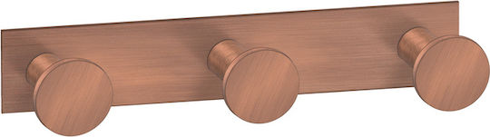 Sanco Bath 00683-M25 Cârlig Triplu Suport Prosoape Montat Pe Perete Cu Șuruburi Bronz
