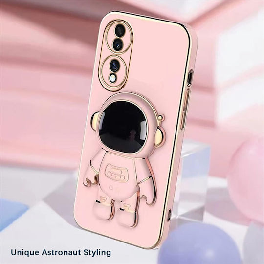 Husă Telefon 2în1 Flippy Compatibil Huawei P60 Pro Husă TPU Inclusă Stand Tip Astronaut Protecție Cameră Roz