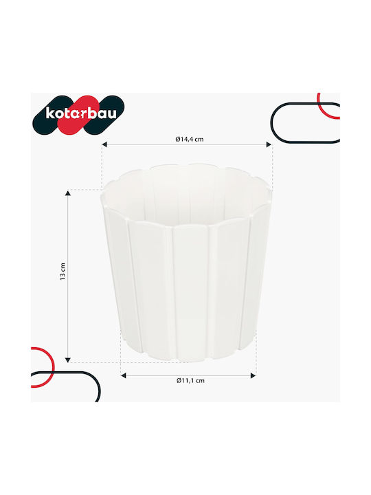 Kotarbau Σετ 6 Γλάστρες Πλαστικές White
