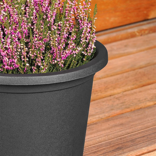 Vilde Kunststoff Blumentopf Schwarz 23x23cm