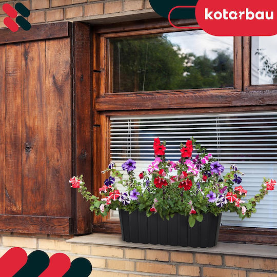 Kotarbau Σετ 4 Ζαρντινιέρες Ξύλινες Anthracite