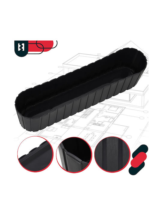 Kotarbau Set of 4 Plastic Planter Boxes Anthracite