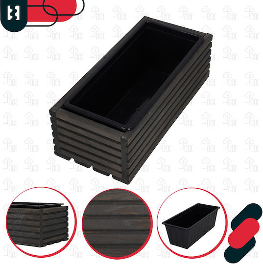 Kotarbau Кутия За Саксии Дървена Антрацит 20x20см