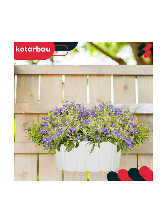 Kotarbau Kunststoff Blumentopf Rustikal Weiß