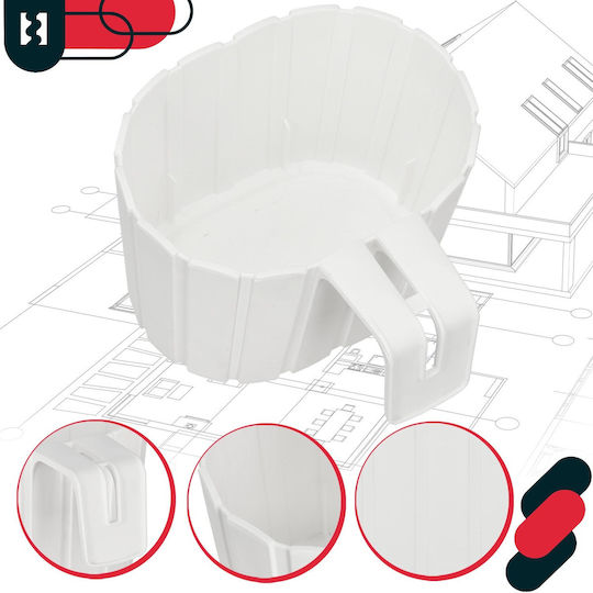 Kotarbau Ghiveci De Flori Din Plastic Rustic Alb