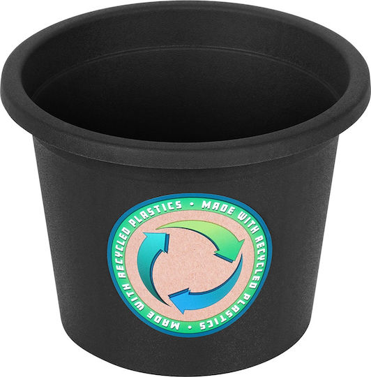 Vilde Set 3 Kunststoff-Blumentöpfe Schwarz