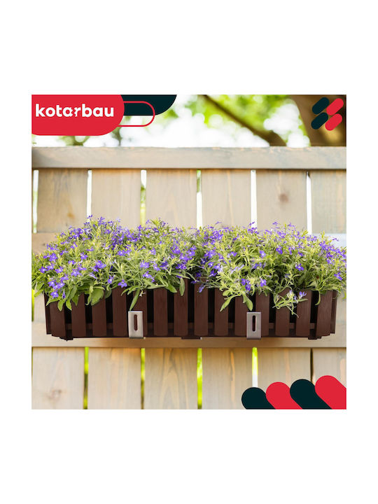 Kotarbau Σετ 4 Γλάστρες Ξύλινες Rustic Brown Kotarbau Σετ 4 Γλάστρες Ξύλινες Rustic Brown