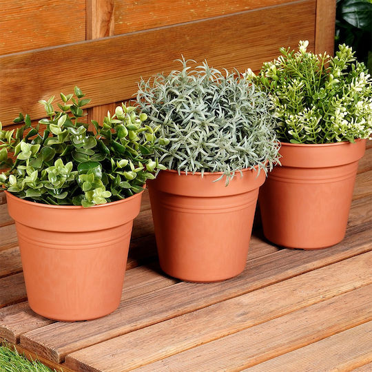 Progarden Set 3 Kunststoff Pflanzgefäße Braun