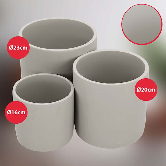 Kotarbau Set of 2 Ceramic Flower Pots Concrete