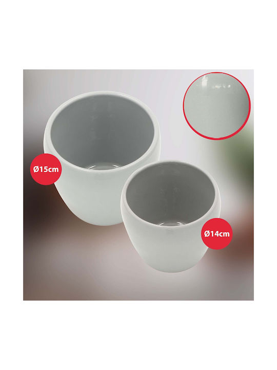Kotarbau Keramik Blumentopf Grau