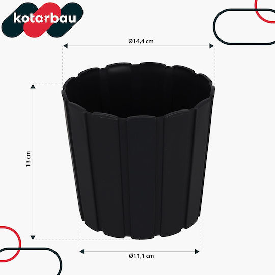 Kotarbau Комплект 2 Пластмасови Саксии За Цветя Антрацит