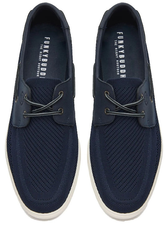 Leather Men's Boat Shoes in Blue Colour