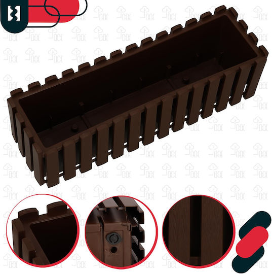 Kotarbau Γλάστρα Ξύλινη Rustic Brown 60εκ.