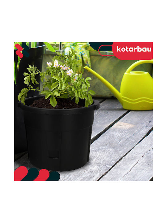 Kotarbau Set of 4 Plastic Black Flower Pots