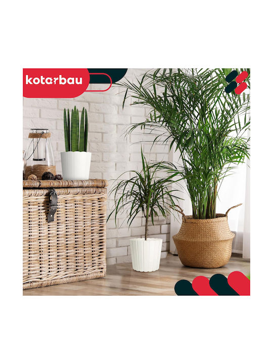 Kotarbau Set of 6 Plastic White Flower Pots