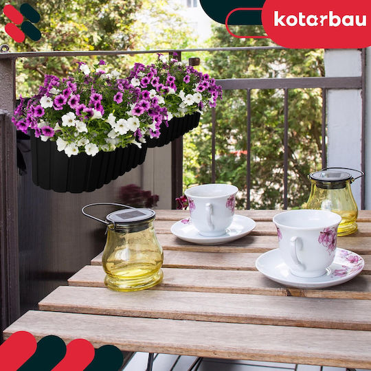 Kotarbau Set 4 Ghivece De Flori Din Plastic Antracit