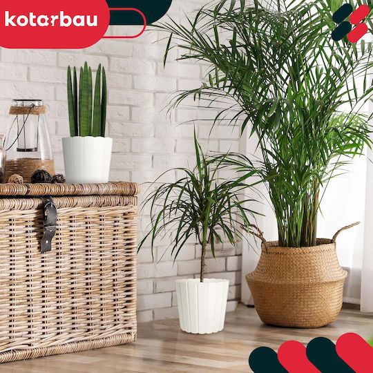 Kotarbau Σετ 4 Γλάστρες Πλαστικές White