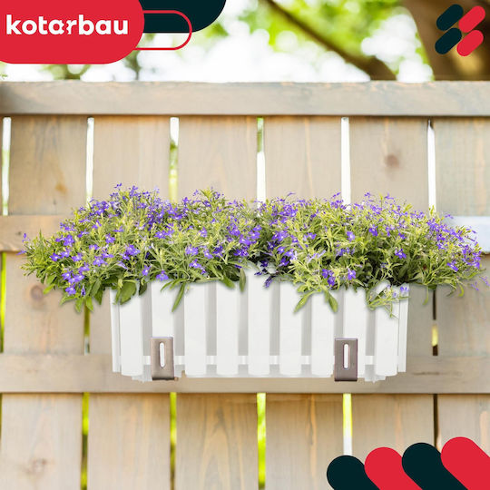 Kotarbau Set 4 Ghivece De Flori Din Lemn Rustic Alb