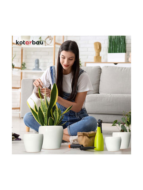 Kotarbau Set 2 Ghivece Ceramice Albe