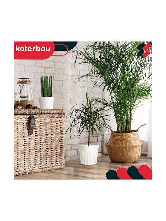 Kotarbau Set 4 Kunststoff Pflanzgefäße Weiß