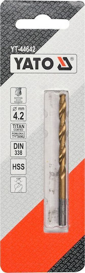 Yato Titanium Drill with Cylindrical Drill Top for Metal 4.2mm