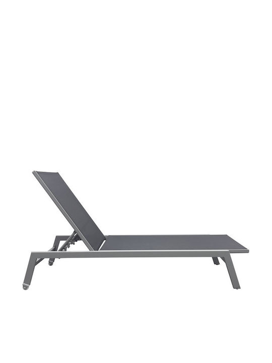 Ξαπλώστρα Αλουμινίου Brazil με Ρόδες Γκρι 192x62x31.5εκ.