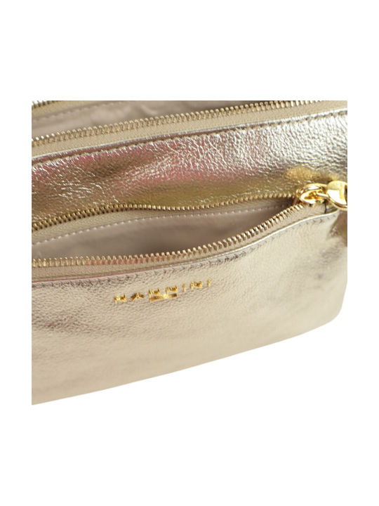 Leather Women's Shoulder Bag Gold