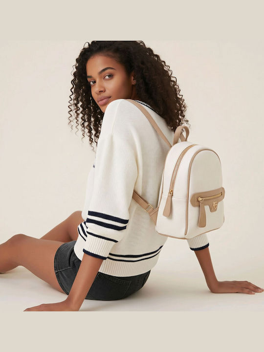 Damentasche Rucksack Creme