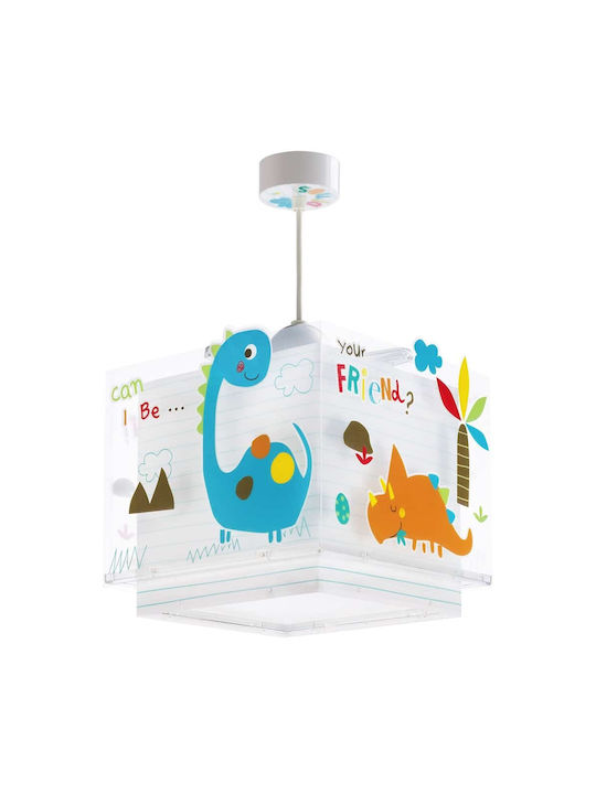Ango Dinos Einfaches Licht Kinderzimmer-Deckenleuchte Kremasto aus Kunststoff 15W mit Lampensockelgröße E27 Hellblau 24x24cm
