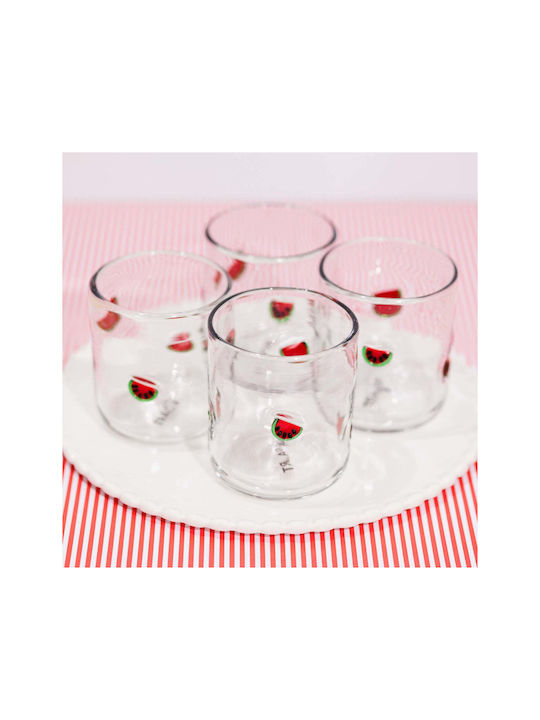 Koart Watermelon Glas Brillen aus Glas 420ml KOART-WATERMELON-Set 4 Stück