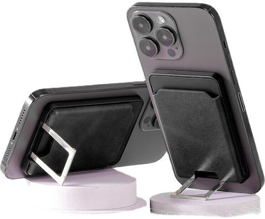 Flippy 3 În 1 Accesoriu Telefon Încărcător Wireless Magsafe Wallet Stand Negru