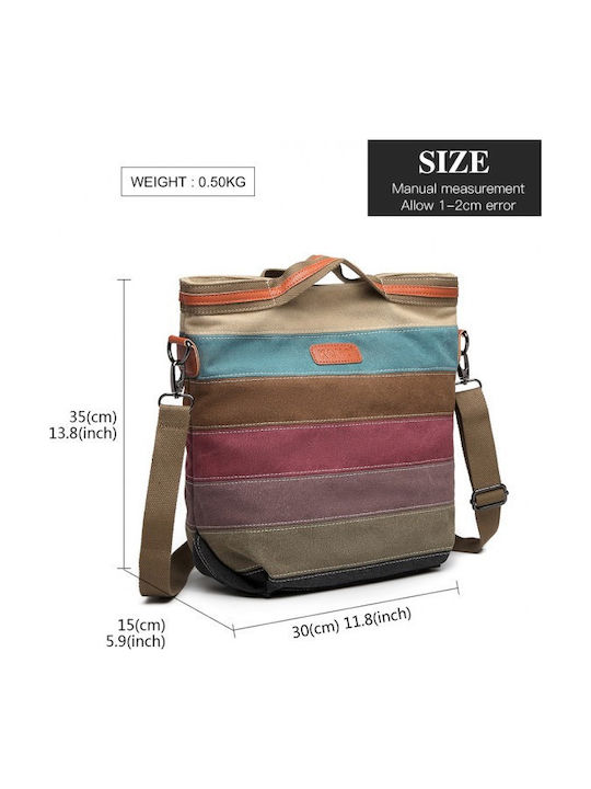 Fabric Women's Handbag Khaki