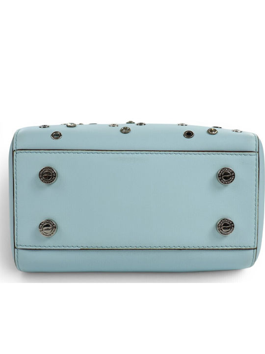 Leather Women's Shoulder Bag Blue