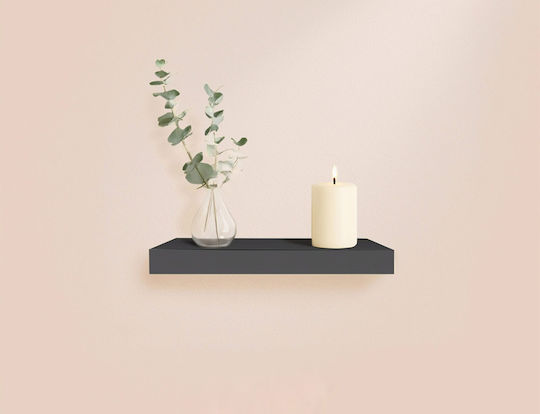 Wandregal Floating Schwarz 50x22.8x3.4cm