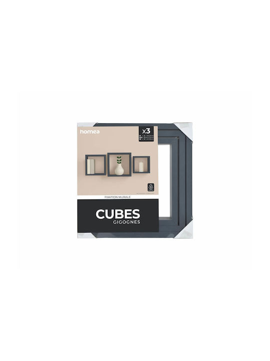 Ράφια Τοίχου Cubes Antracite Grey (3τμχ) 30x11.8x30εκ.