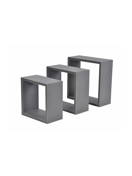 Ράφια Τοίχου Cubes Antracite Grey (3τμχ) 30x11.8x30εκ.