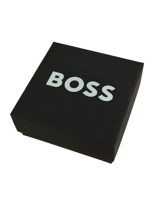 Boss Μανικετόκουμπα από Ατσάλι σε Μαύρο Χρώμα