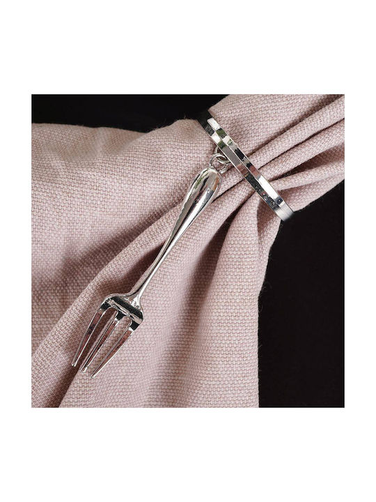 Vilde Metallic Silver Napkin Holder 4x4cm